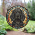 Cocker Spaniel Black Stained Glass Effect Suncatcher
